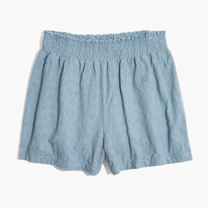 Madewell Blue Embroidered Cover Up Shorts